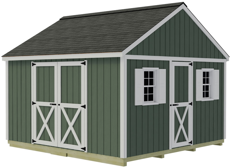 Backyard Basecamp 12x12 Pre-Cut Wood Shed Kit with Dual Entry Backyard Basecamp 12x12 Pre-Cut Wood Shed Kit with Dual Entry