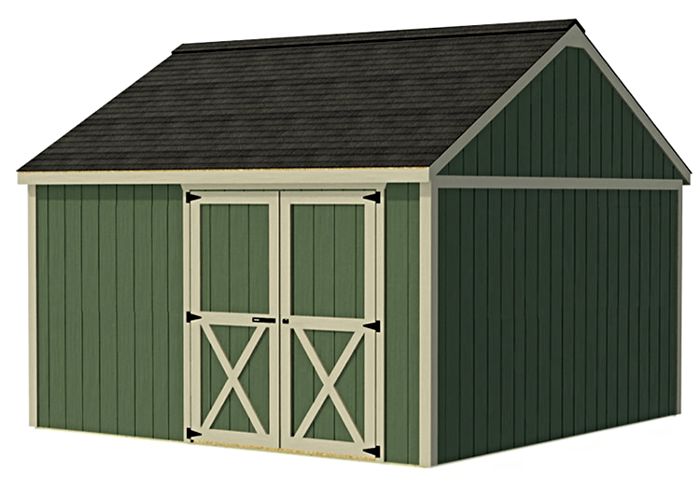 Backyard Basecamp 12x12 Pre-Cut Wood Shed Kit - Eave Barn Doors Backyard Basecamp 12x12 Pre-Cut Wood Shed Kit - Eave Barn Doors