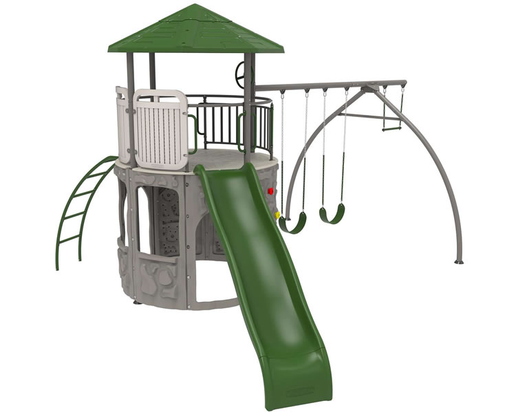 Lifetime Shipwell Adventure Tower Swing Set - Earthtone Lifetime Shipwell Adventure Tower Swing Set - Earthtone