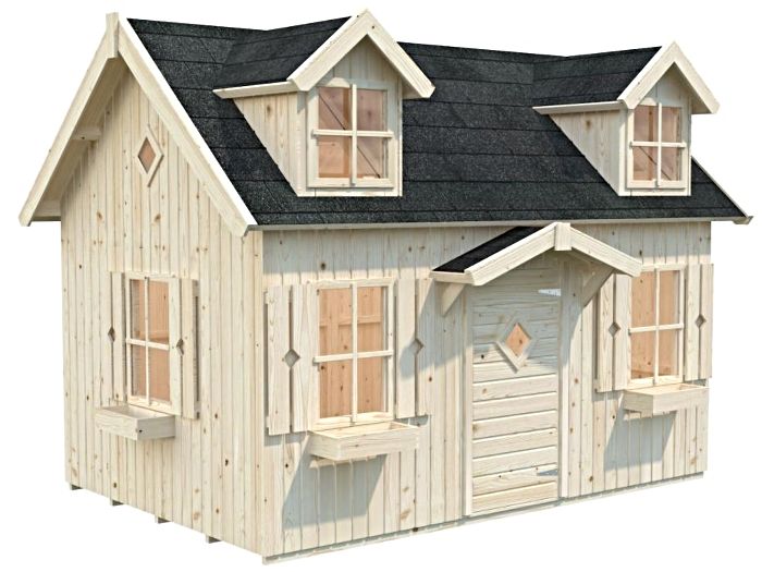 Palmako 9x6 Marie Wood Playhouse Kit w/ Floor Palmako 9x6 Marie Wood Playhouse Kit w/ Floor