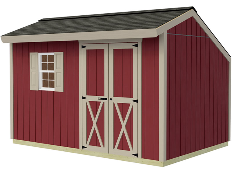Sophisticated Salt Box 8x12 Specialty Shed Kit- Offset Eave Door Sophisticated Salt Box 8x12 Specialty Shed Kit- Offset Eave Door