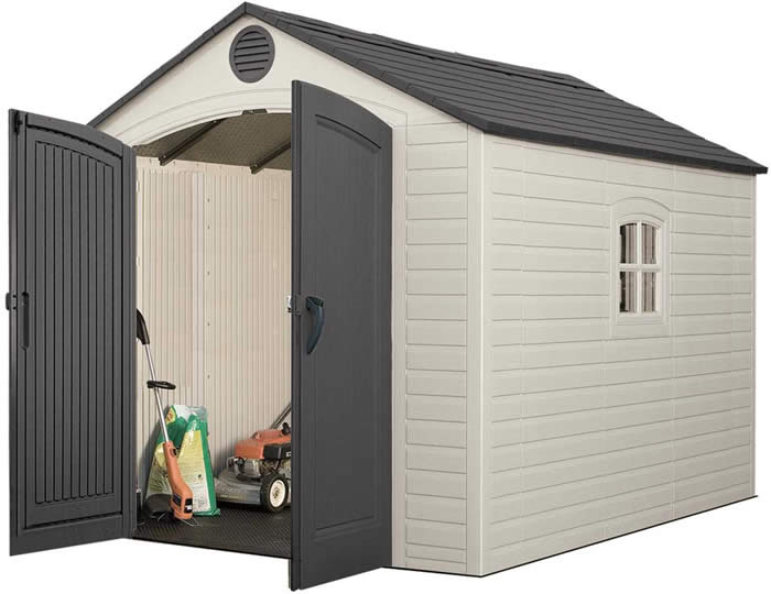 Lifetime 8x10 Plastic Storage Shed Kit w/ Floor Lifetime 8x10 Plastic Storage Shed Kit w/ Floor