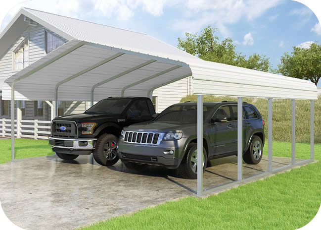 VersaTube 20x20x7 Classic Steel Carport Kit VersaTube 20x20x7 Classic Steel Carport Kit