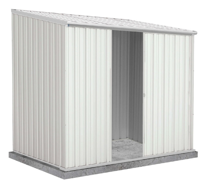 Absco EZI Slider 7x5 Metal Storage Shed Kit - Surfmist Absco EZI Slider 7x5 Metal Storage Shed Kit - Surfmist