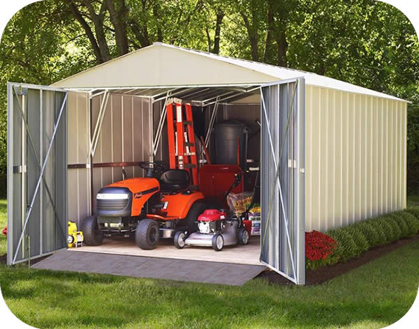 ... 20.31'D x 7.71'H Mountaineer Metal Storage Shed Kit (model MHD1020