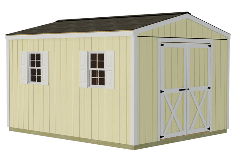 10x12 quaker wood shed kit