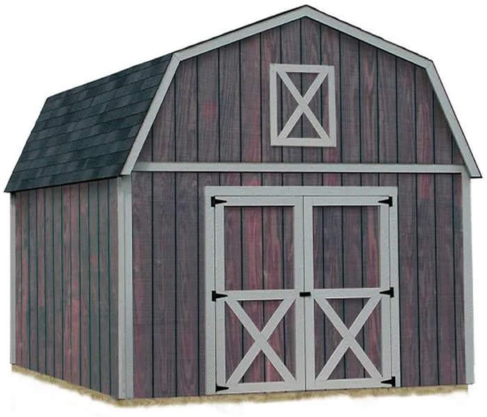 Denver 12x16 Wood Storage Shed Building Kit