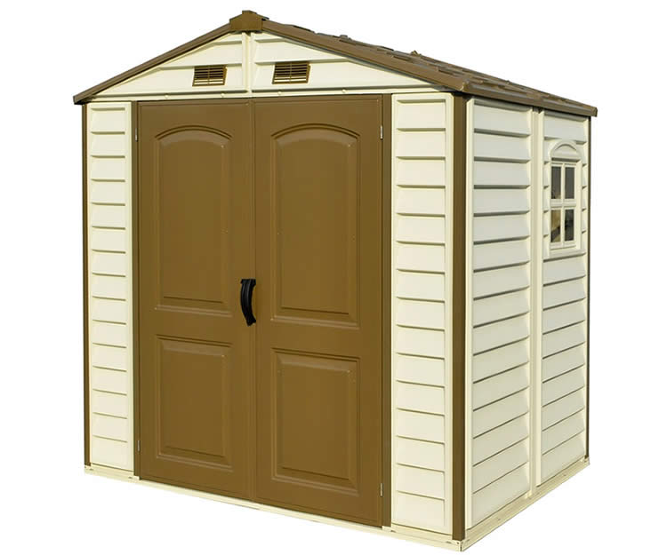 DuraMax Sheds StoreAll 8'W x 5.5'D Vinyl Storage Shed Kit with ...