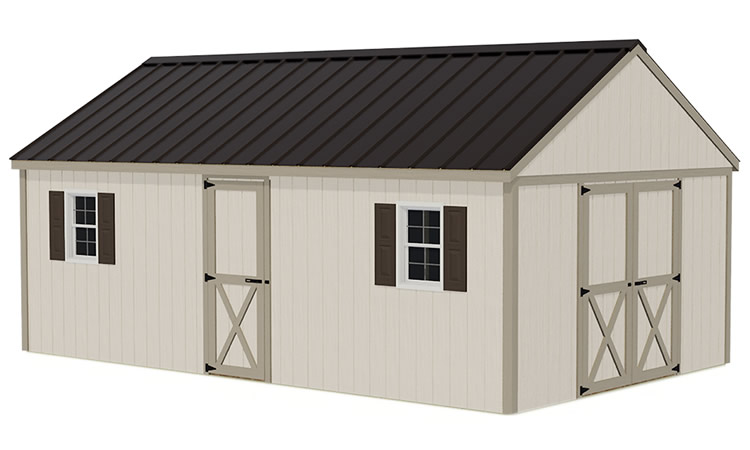 easton 16x12 outdoor wood storage shed kit
