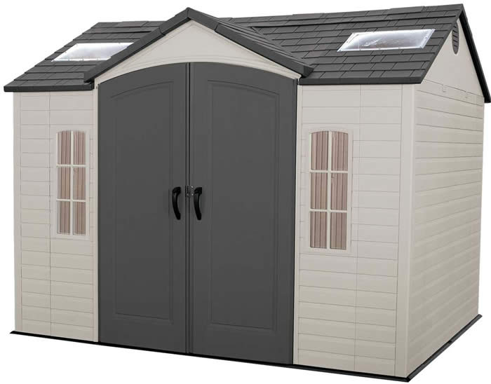 Lifetime 15x8 Plastic Garden Storage Shed Kit with Floor (6446)
