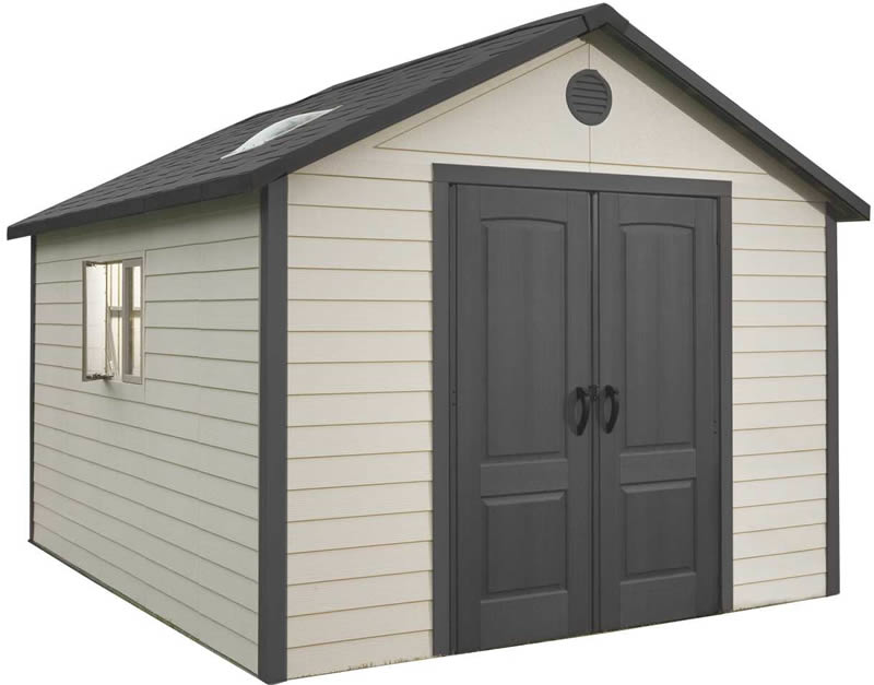 Lifetime 11'x13.5' Thermo-Plastic Storage Shed with Floor, Window ...
