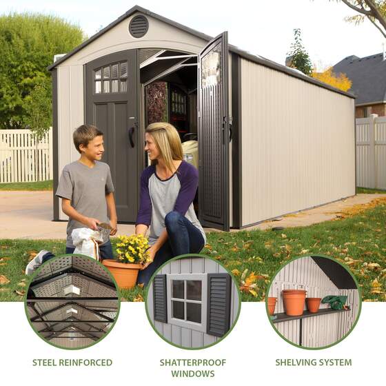 Lifetime 20x8 New Style Storage Shed Kit w/ Floor 60127