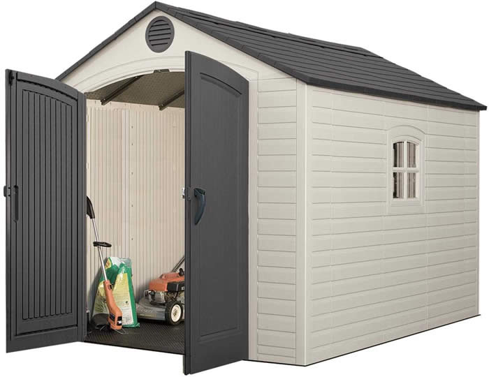 Sentinel 8'x10' Lifetime Thermo-Plastic Storage Shed with Floor ...