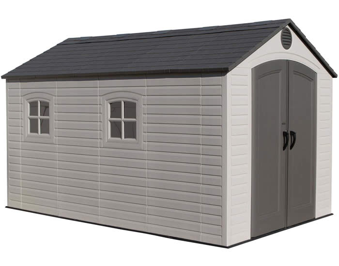 Lifetime 15x8 Plastic Garden Storage Shed Kit with Floor ...