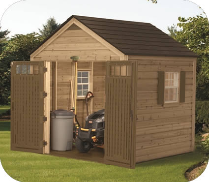 Suncast 8x8 American Hybrid Wood and Resin Shed Kit (WRS8800)