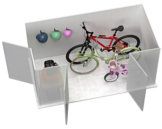 Check the Top Down View of the Absco Durango 10x5 Metal Bike Shed Kit below!