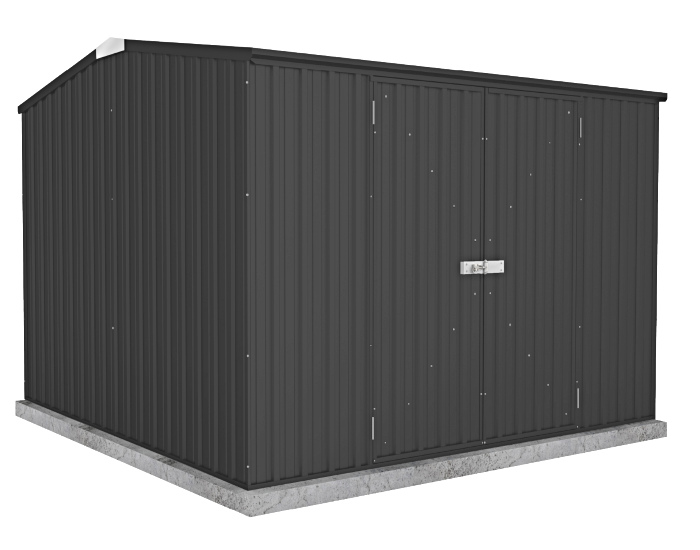 Absco Premier 10x10 Metal Storage Shed Kit - Monument