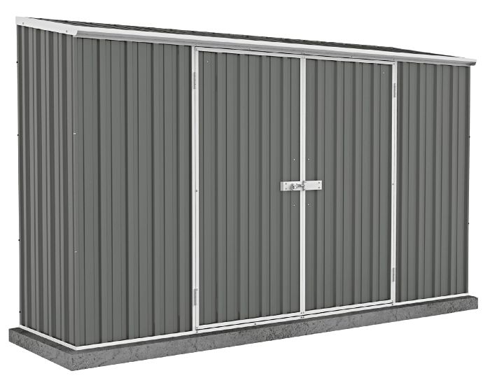 Absco Space Saver 10x2.5 Metal Garden Shed Kit - Gray