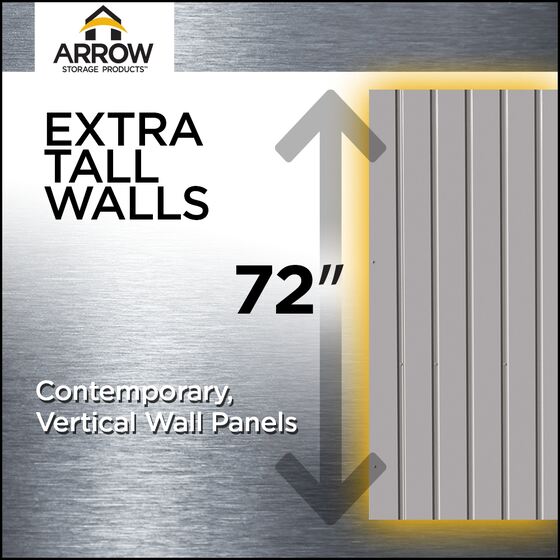 Arrow 6x6 Elite Galvanize Steel Storage Shed -Cool Gray