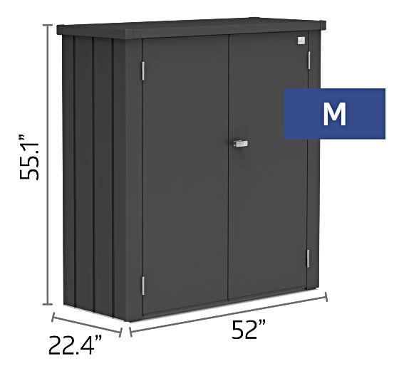 Biohort Romeo 4x2 Metal Storage Locker - Measurements!