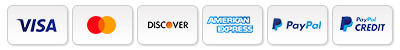 Pay your way - We accept all major credit cards, Paypal and Paypal Financing Pay your way - We accept all major credit cards, Paypal and Paypal Financing
