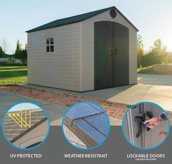 Lifetime 8x10 Shed 60371 UV Protected and Weather Resistant