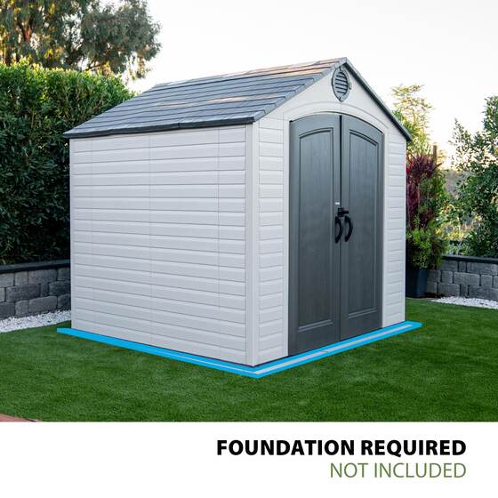 Lifetime Sheds Require A Foundation Of Wood Decking Or Concrete Slab