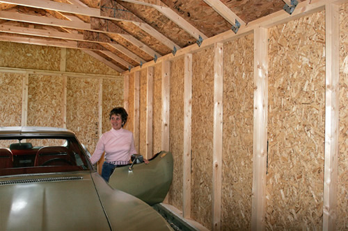 sierra 12x16 wood storage garage shed kit